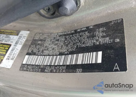 2007 Toyota Sienna Le z USA, uszkodzony, nr VIN 5TDZK23C67S013099